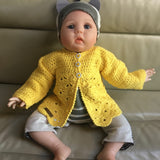 Daisy Crochet Baby Cardigan Newborn to 1 Year | Crochet Pattern PDF | English
