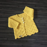 Daisy Crochet Baby Cardigan Newborn to 1 Year | Crochet Pattern PDF | English