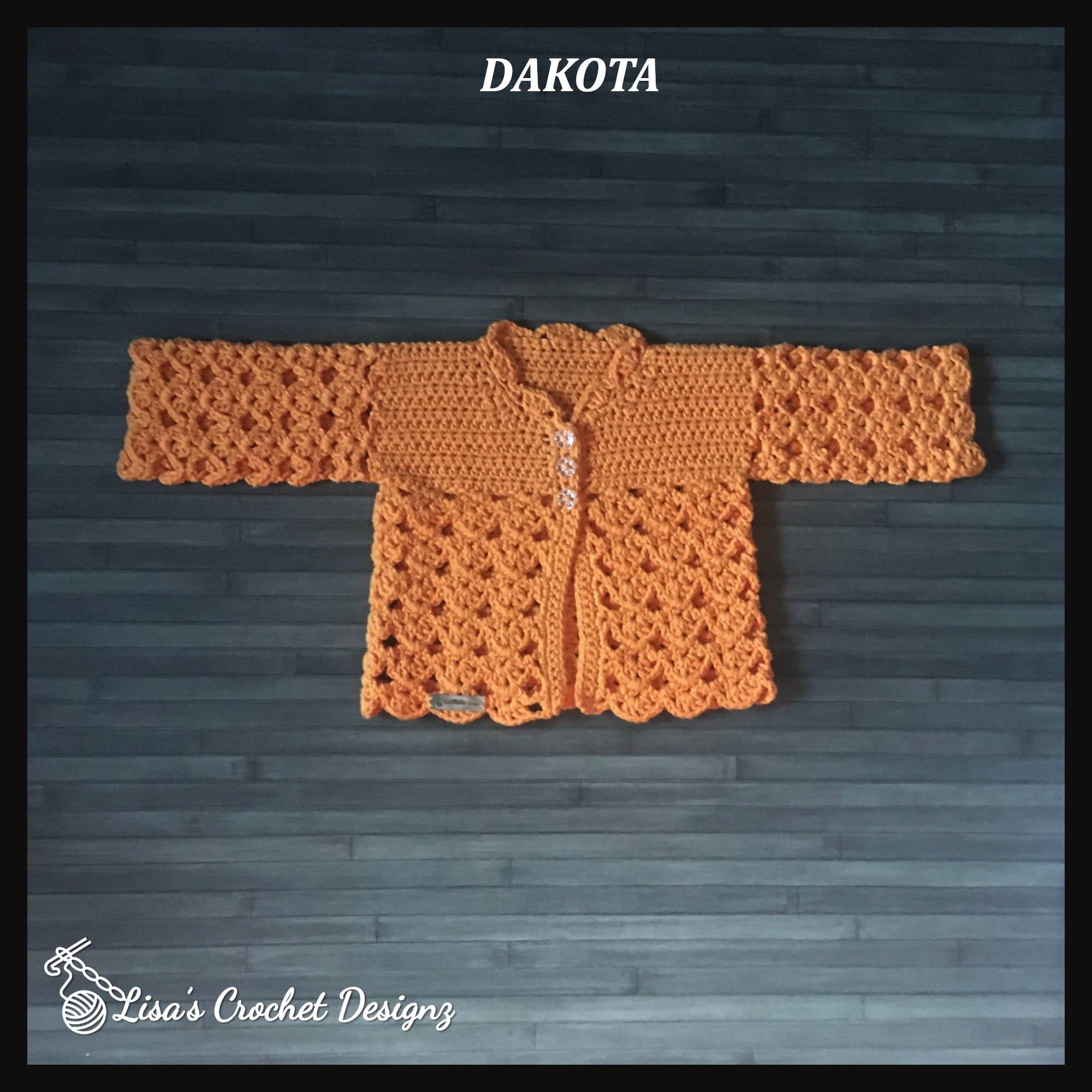 Dakota Crochet Baby Sweater Cardigan