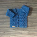 Devon Baby Cardigan to 2 Years | Crochet Pattern PDF | English