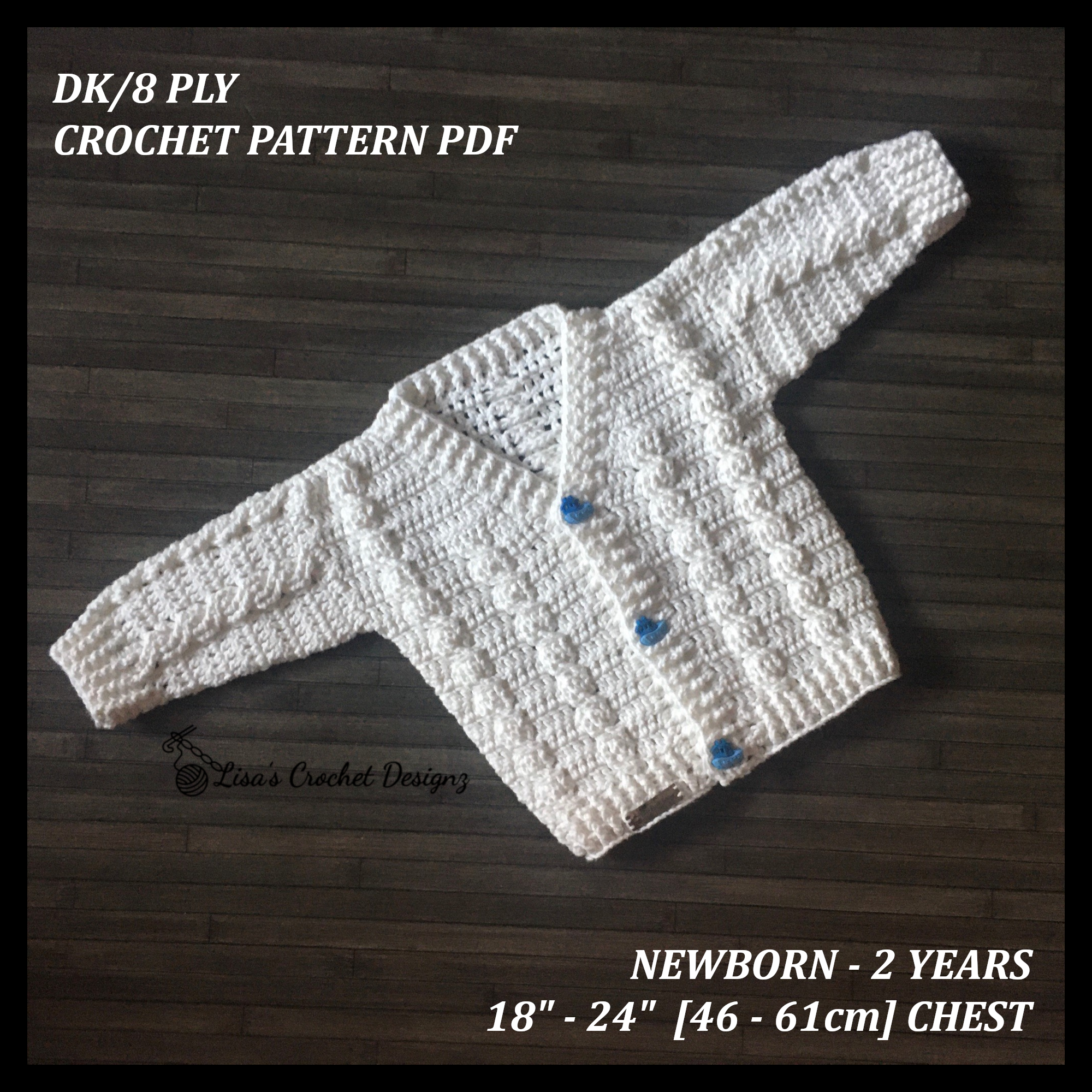 Ethan Crochet Baby Sweater Crochet Pattern