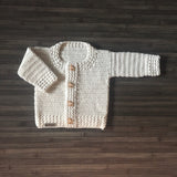 Grayson Baby Cardigan to 2 Years | Crochet Pattern PDF | English