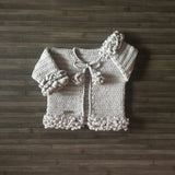 Harriet Cardigan and Hat Set Crochet Pattern PDF | Newborn to 10 Years | English