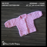 Izzy Baby Cardigan (0-2Y) Crochet Pattern PDF | English