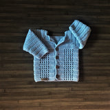 Luke Crochet Baby Cardigan 0-3 Months | PDF Crochet Pattern | English