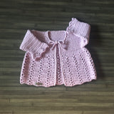 Orchid Baby Cardigan Newborn to 1 Year | Crochet Pattern PDF | English