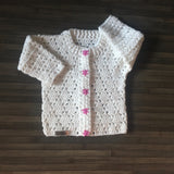Rihanna Baby Cardigan Crochet Pattern | 0-3 Months | English PDF