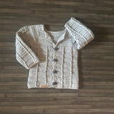 Stirling Crochet Baby Cardigan 0-3 Months | Crochet Pattern PDF | English