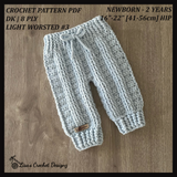 Zeb Crochet Baby Cardigan to 2 Years | Crochet Pattern PDF | English
