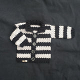 Ziggy Crochet Striped Baby Cardigan | 0-3 Months | Crochet Pattern PDF | English