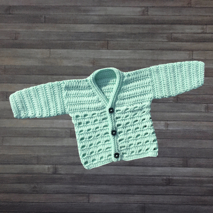 Crochet Pattern Adam Baby Cardigan to 2 Years