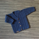 Apple Baby Cardigan Crochet Pattern PDF – Newborn to 4 Years, English Only