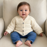 Crochet Cardigan Pattern – Ashley Baby & Kids Cardigan (Prem–10Y)