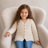 Crochet Cardigan Pattern – Ashley Baby & Kids Cardigan (Prem–10Y)