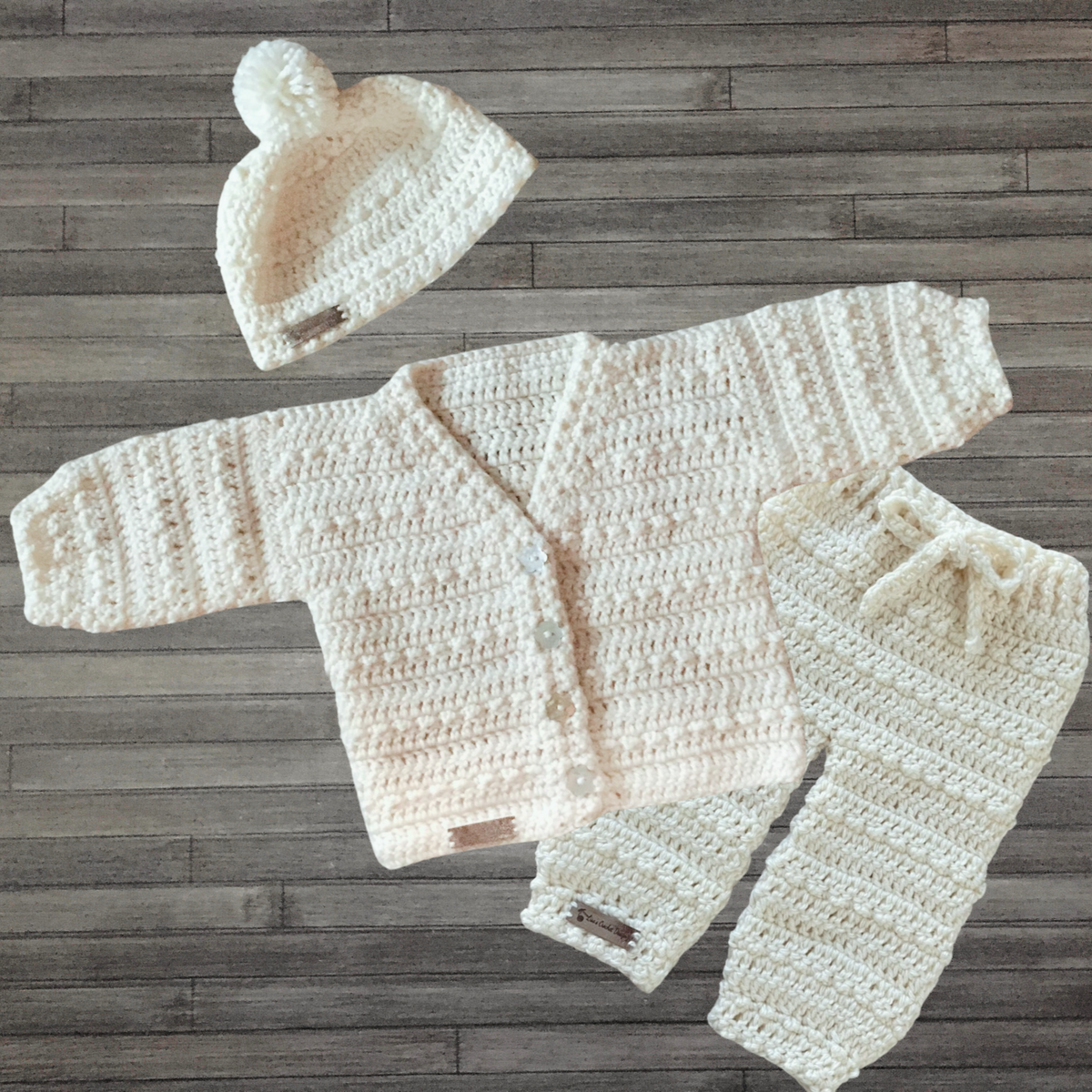 Ashley Crochet Pattern Collection – Cardigan Hat (Newborn-10Y)