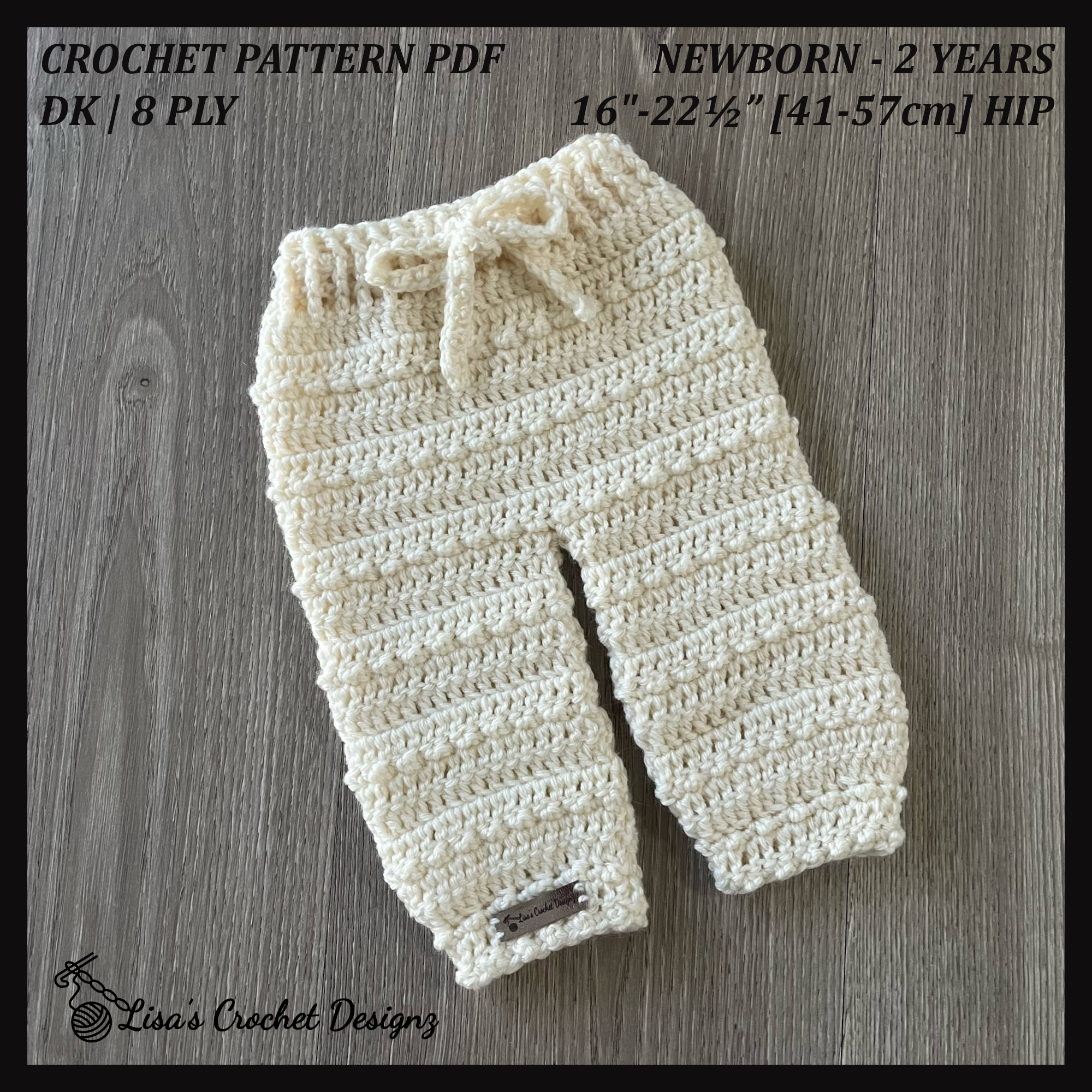 crochet patterns/ newborn pants, trousers free pattern