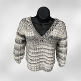 Berri Adult Crochet Sweater Pattern – Unisex V-Neck Pullover Sweater (S-5XL) – English PDF