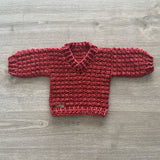 Crochet Baby & Kids Sweater & Hat Pattern PDF – Berri V-Neck Pullover Set (0–12Y)
