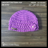 beth crochet hat crochet pattern details