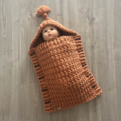 baby in bodie crochet baby sleeping bag