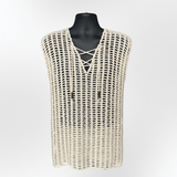 Crochet Mesh Tank Top & Shorts Set Pattern (S–5XL) – Cade Matching Summer Outfit for Men & Women
