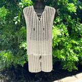 Crochet Mesh Tank Top & Shorts Set Pattern (S–5XL) – Cade Matching Summer Outfit for Men & Women