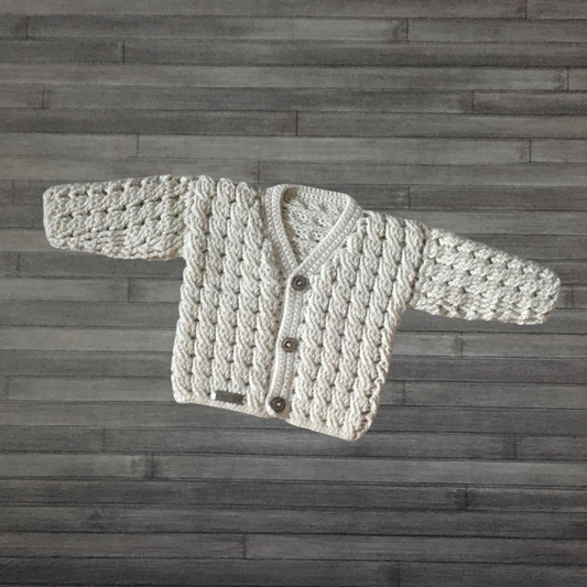 Crochet Pattern Caleb Baby Cardigan to 2 Years