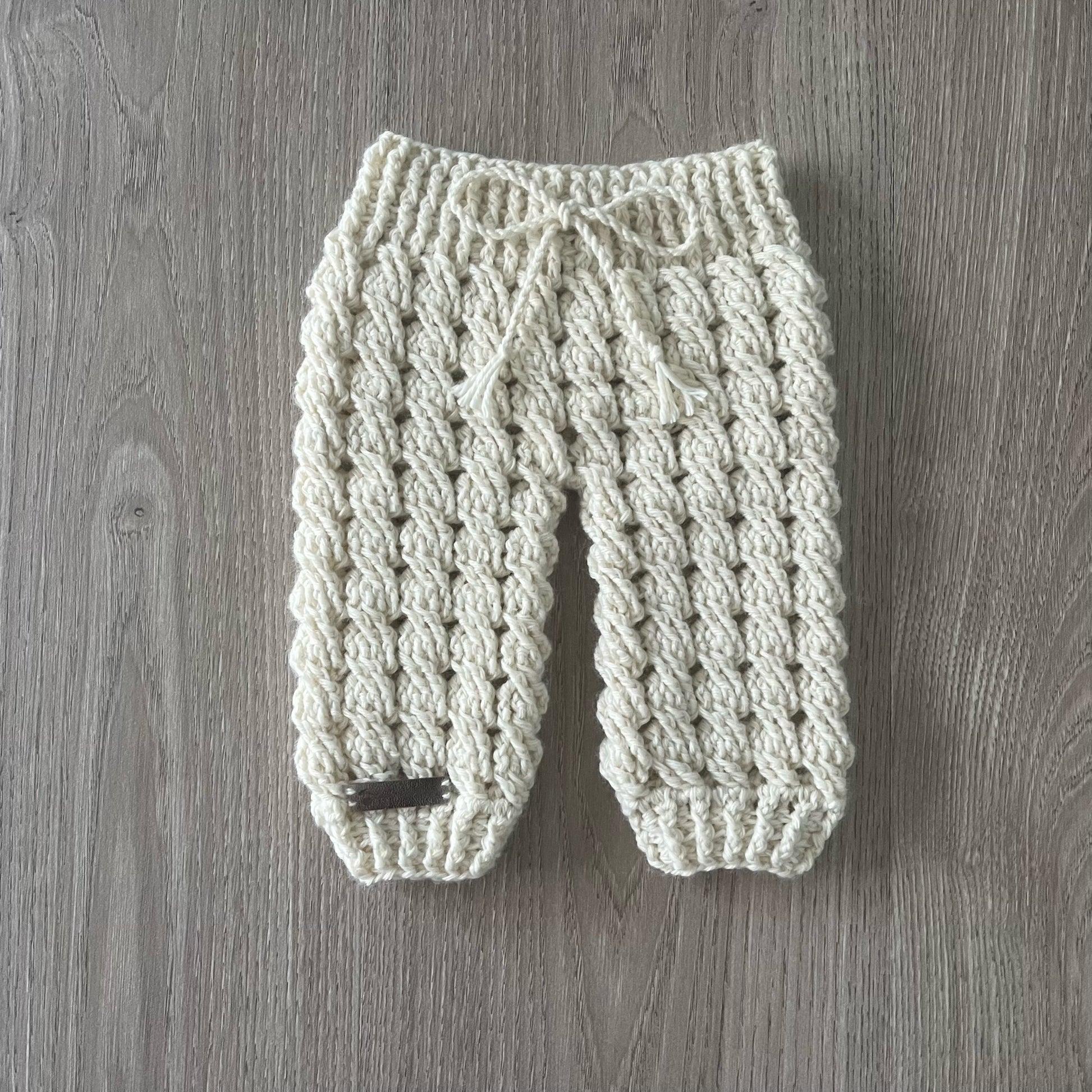 caleb crochet baby pants front