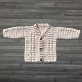 Crochet Baby Cardigan Pattern PDF – Carter V-Neck Baby Sweater (0–3Y)