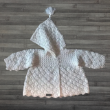 Crochet Baby Hoodie Pattern PDF – Cherry Hooded Cardigan (6–12M)