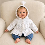 Crochet Baby Hoodie Pattern – Cherry Hooded Cardigan (6–12M)