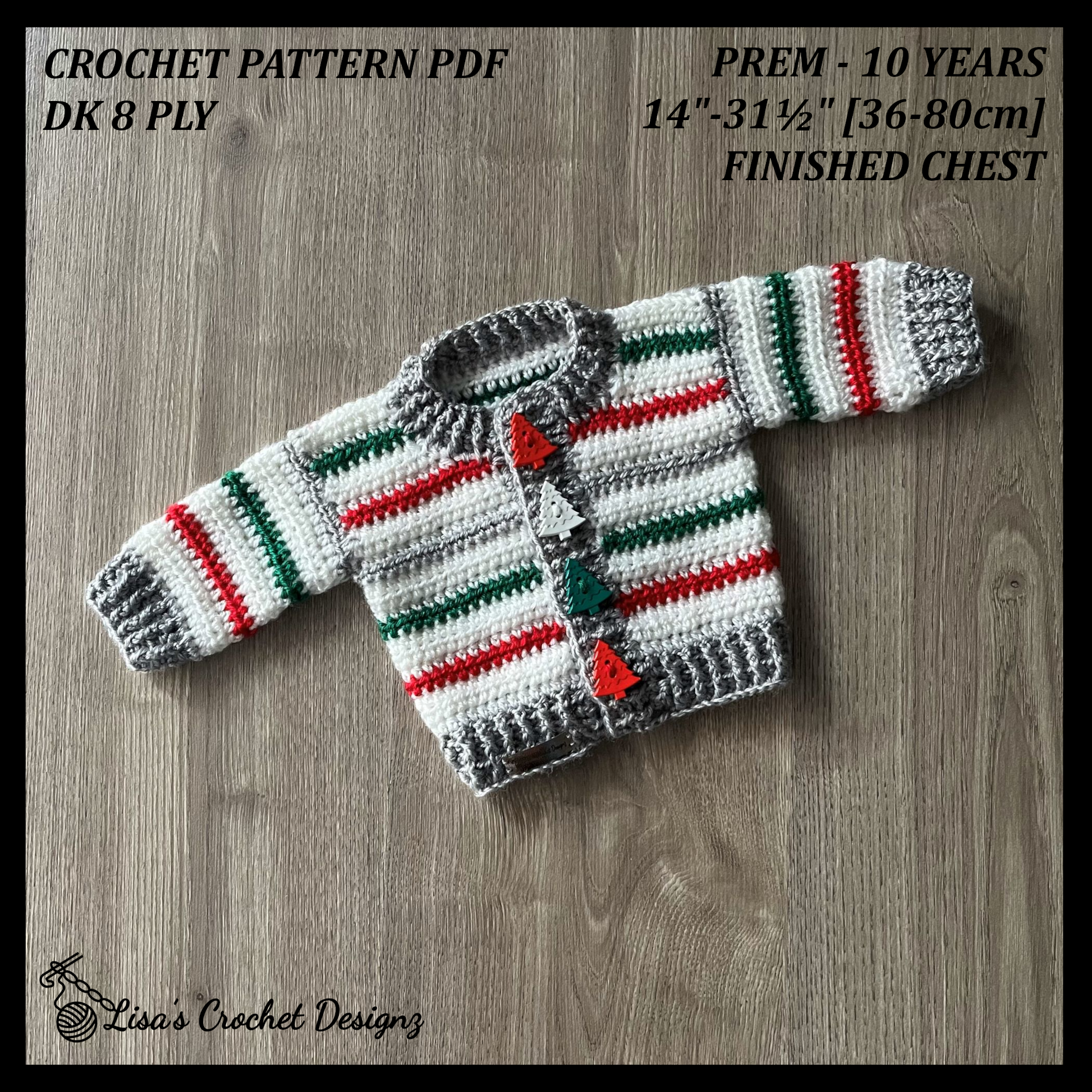 chrissy christmas sweater crochet pattern details