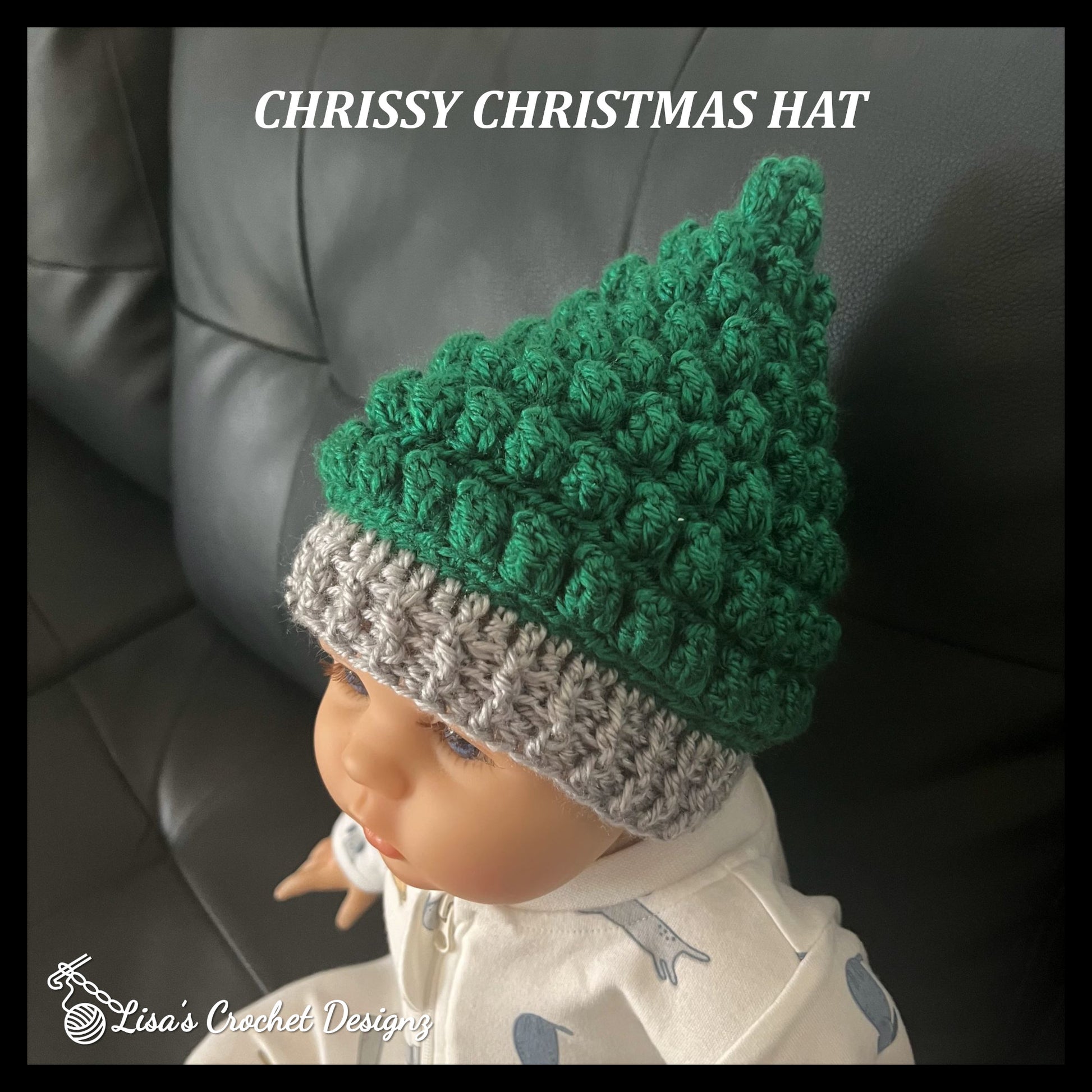 chrissy christmas tree hat crochet pattern