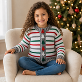 Crochet Christmas Cardigan Pattern PDF – Chrissy Holiday Sweater (Preemie–10Y)