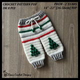 chrissy christmas crochet baby pants crochet pattern details prem to 2 years