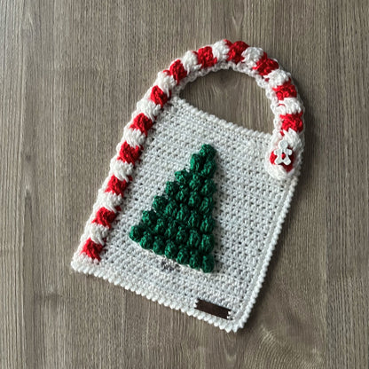 Crochet Pattern Chrissy Christmas Crochet Candy Cane Baby Bib