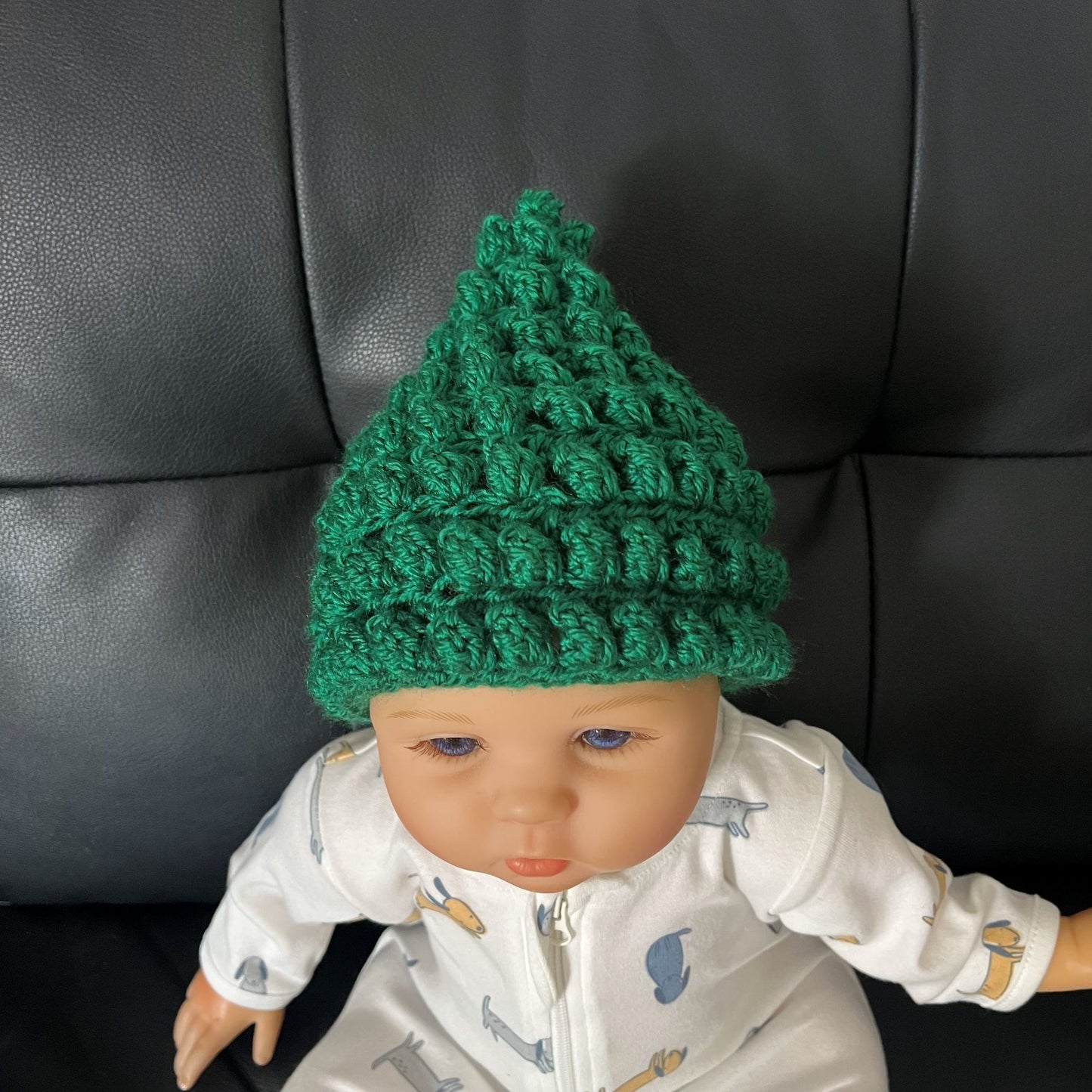 christmas tree hat without band on baby