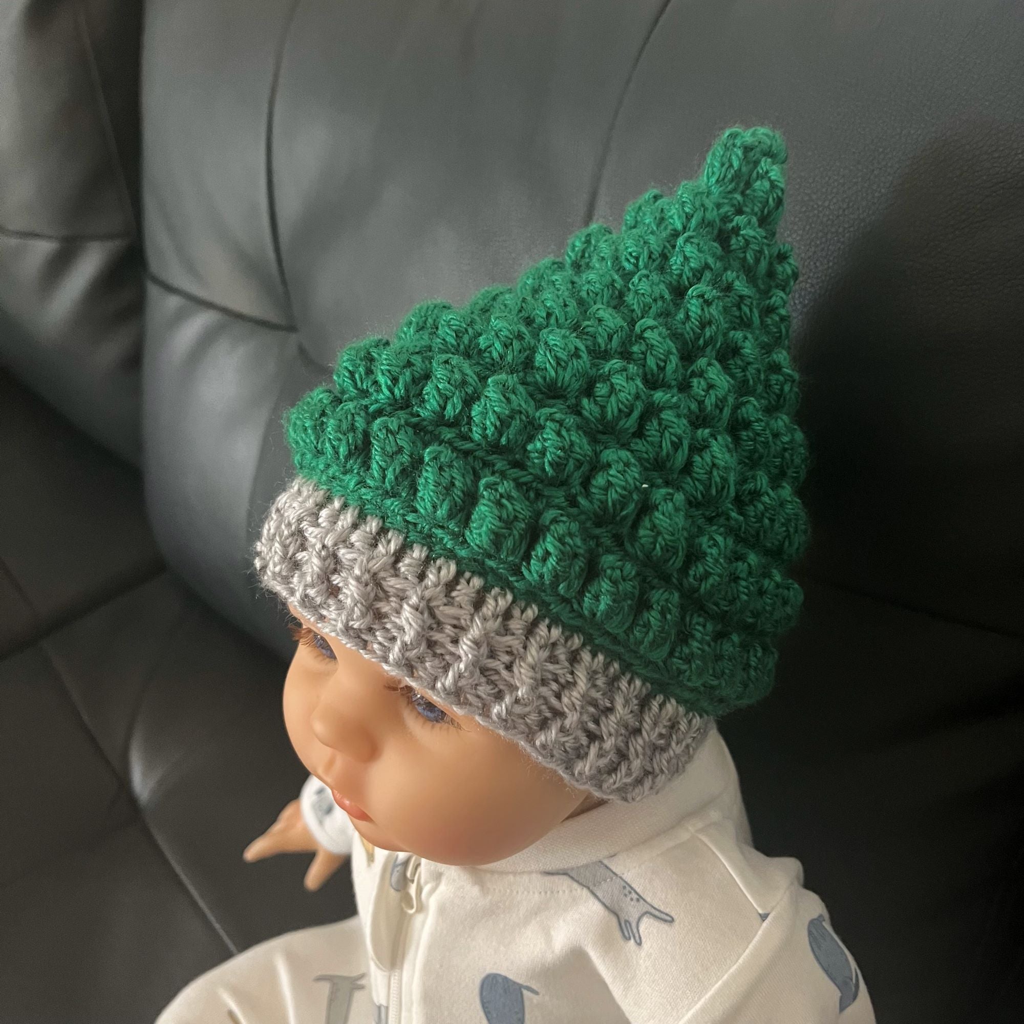 christmas tree hat on baby