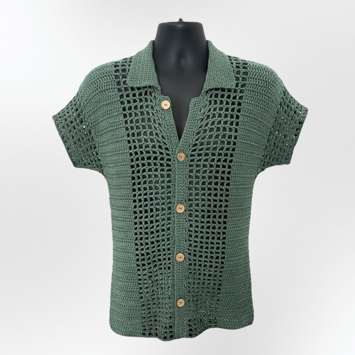 Colt Crochet Men's Shirt Pattern (S-5XL) - English Only
