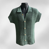 Crochet Men’s Shirt Pattern – Colt Mesh Shirt (Unisex, S–5XL)
