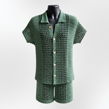 Crochet Men's Shirt & Shorts Set Pattern (S–5XL) – Colt Matching Summer Outfit for Men & Women