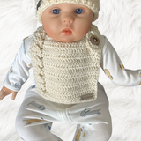 Cooper Crochet Cabled Baby Bib Pattern | Trendy & Adjustable Baby Drool Bib | English PDF Crochet Pattern
