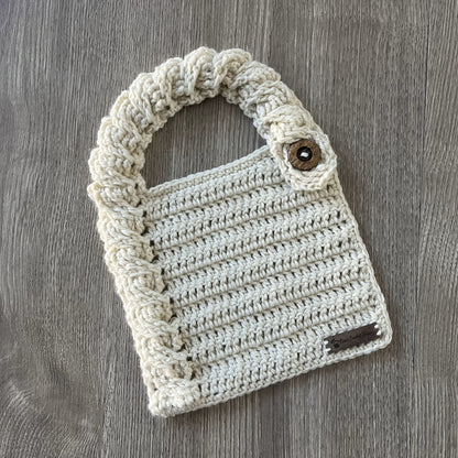 cooper crochet baby cabled bib