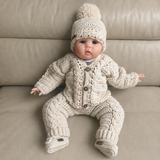 Crochet Baby Pattern Set – Cooper Cardigan, Hat, Booties, Pants & Bib