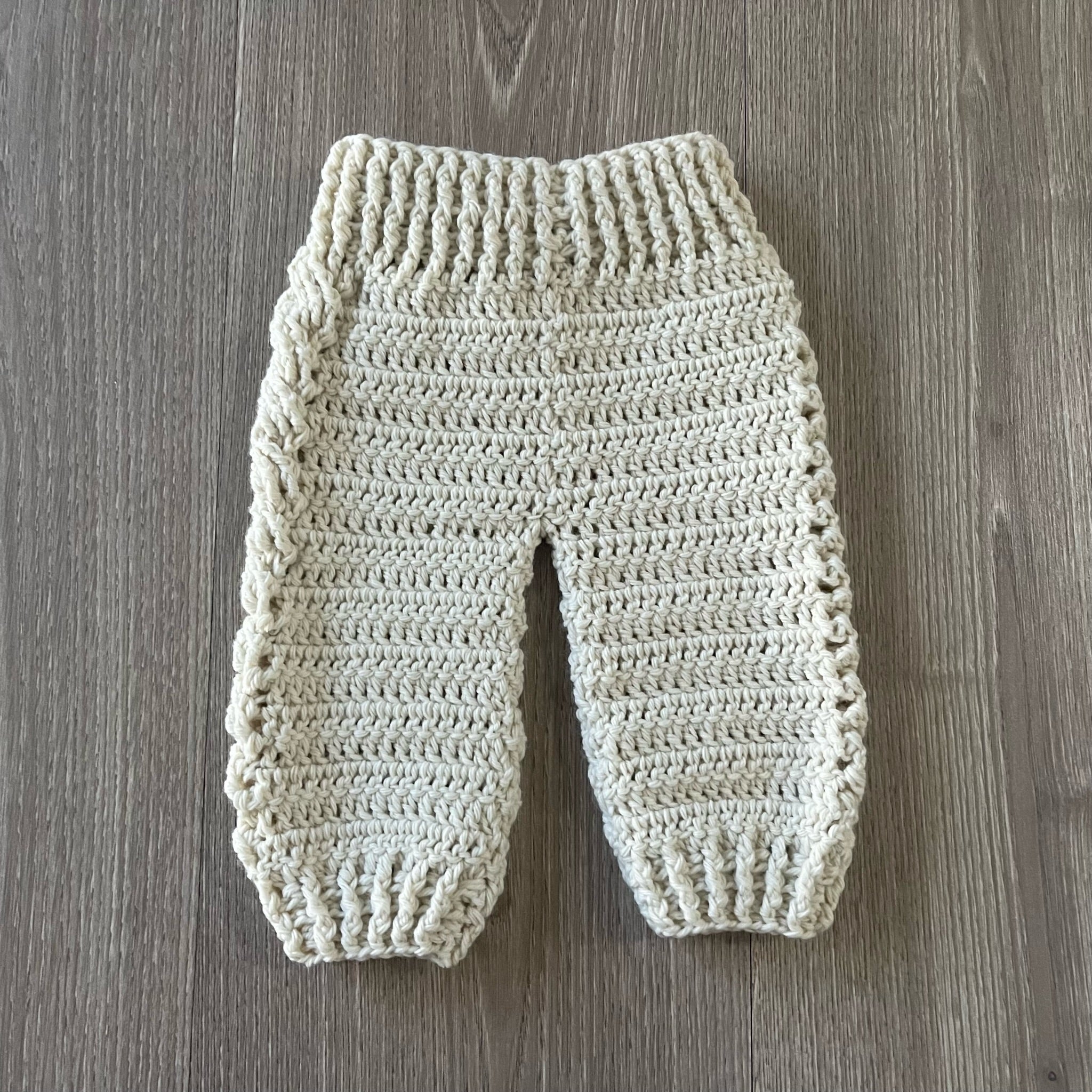 Cooper Crochet Baby Pants back