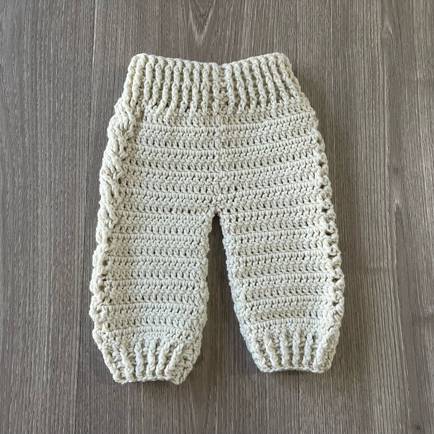 Cooper Crochet Baby Pants back