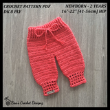 Crochet Baby Pattern PDF Collection – Coral Cardigan, Hat, Booties, Pants & Bib