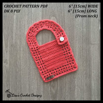 Coral Crochet Baby Bib Crochet Pattern details