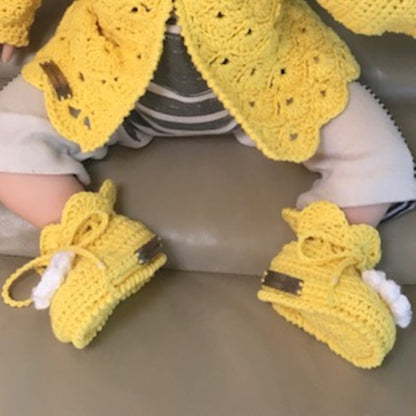 Crochet Pattern Daisy Crochet Baby Booties ENGLISH ONLY