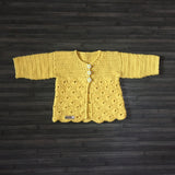 Crochet Baby Cardigan Pattern PDF – Daisy Baby Sweater (NB–2Y)